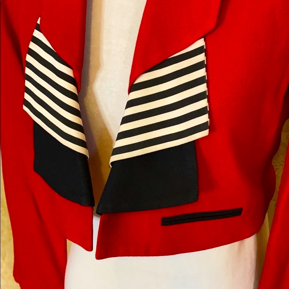 Vintage Scarlett Cropped Red Jacket Blazer